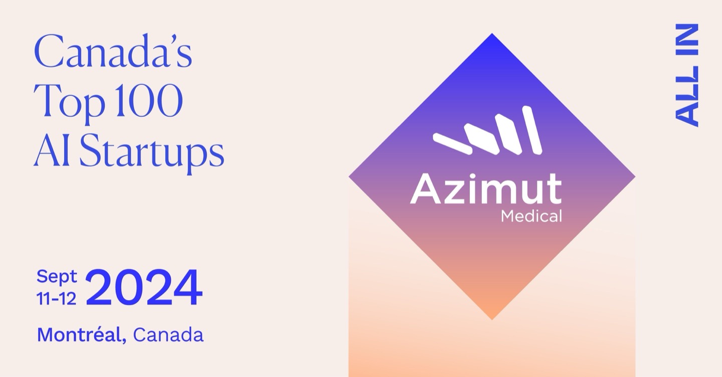 Azimut Medical selected as one of Canada's top 100 AI startups