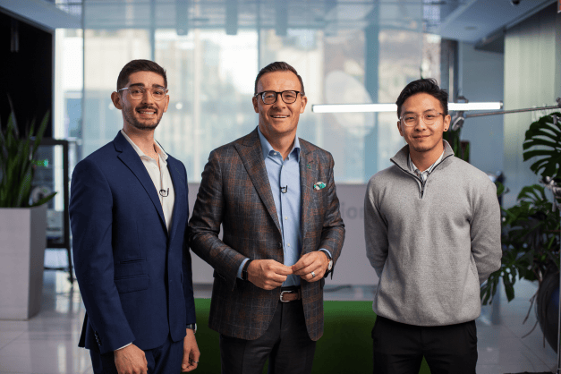 Guy Cormier, CEO of Desjardins Group interviews Maxime Bolduc